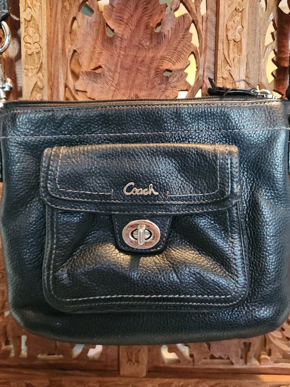 Vintage Coach Penelope Pebbled Leather Swingback - F45012
